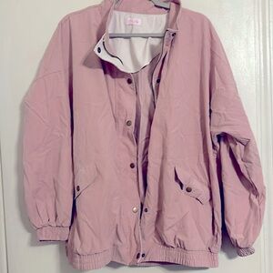 Pink Lily pink button up and zipper jacket